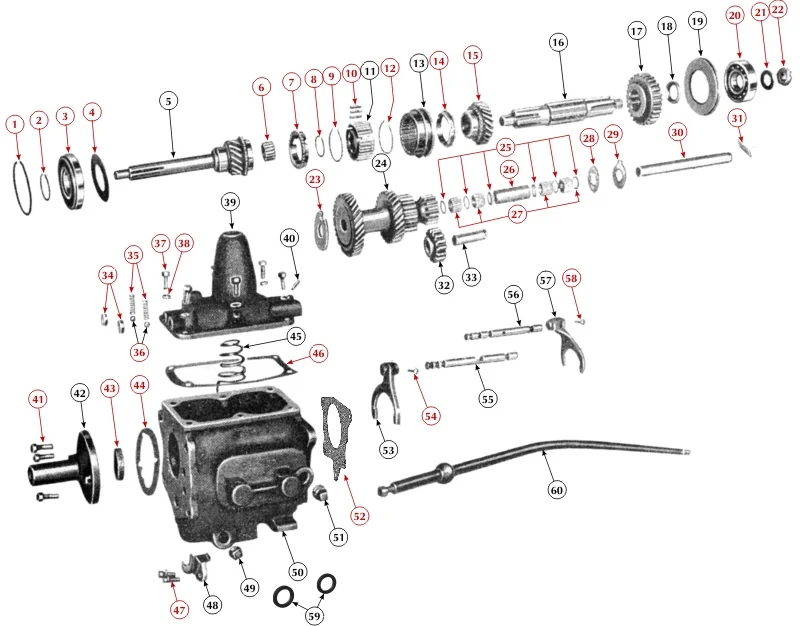 T90 Transmission exploded diagram