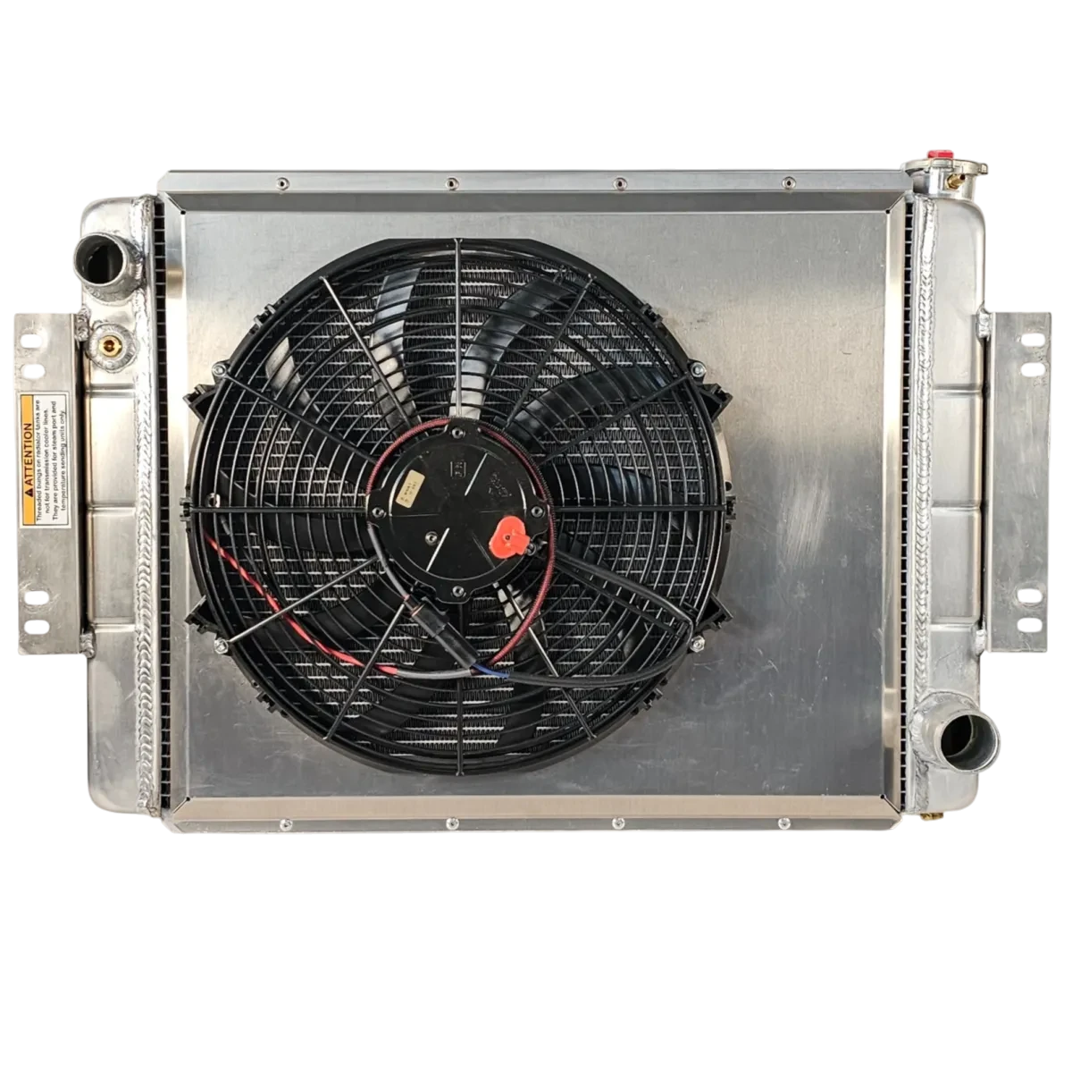 Jeep FSJ Radiator for GM/Chevy Gen 1/Gen 2 V8 engine swap with electric fan/shroud assembly