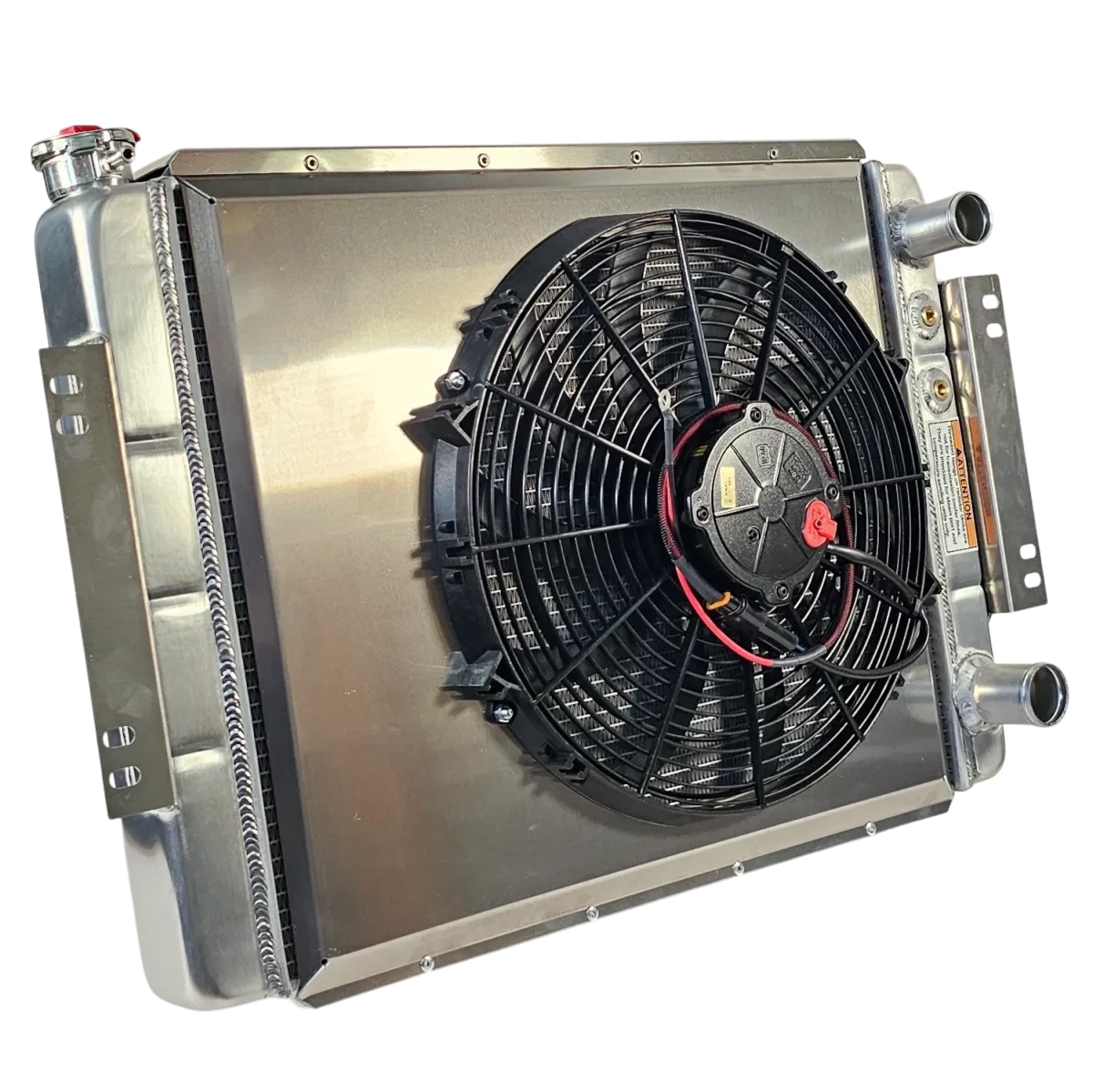 Jeep FSJ Radiator for LS Gen 3/ Gen 4 Engine swap with electric fan/shroud assembly