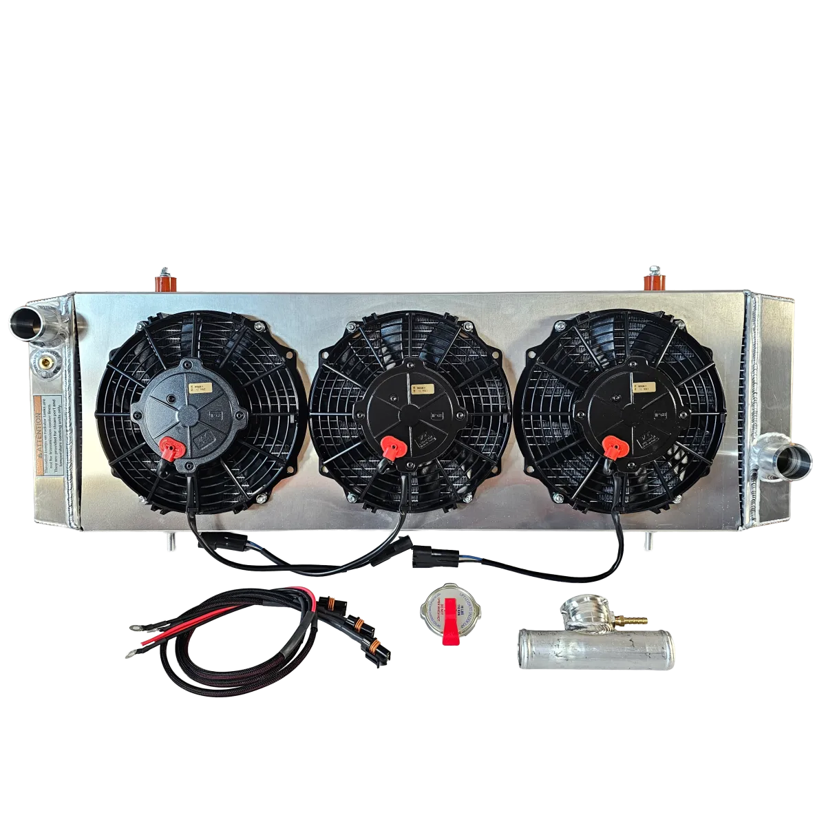 Jeep XJ/MJ Radiator for GM/Chevy Gen 1/Gen 2 V8 engine swap with electric fan/shroud assembly