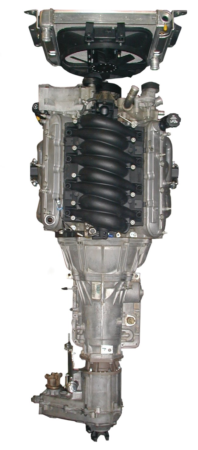 GM ls powertrain overhead view