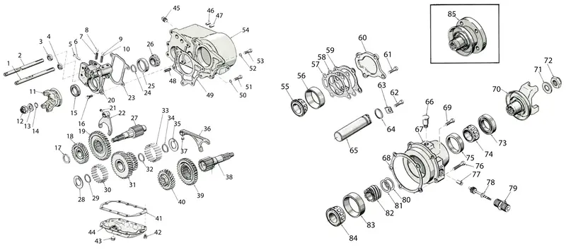 Dana 20 Transfer Case Exploded Diagram